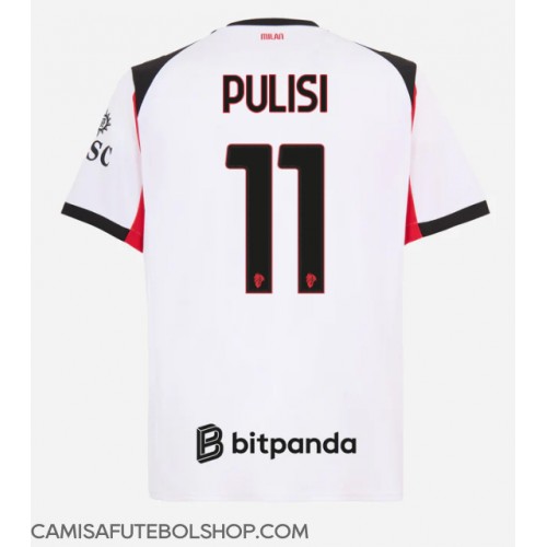 Camisa de time de futebol AC Milan Christian Pulisic #11 Replicas 2º Equipamento 2025-26 Manga Curta